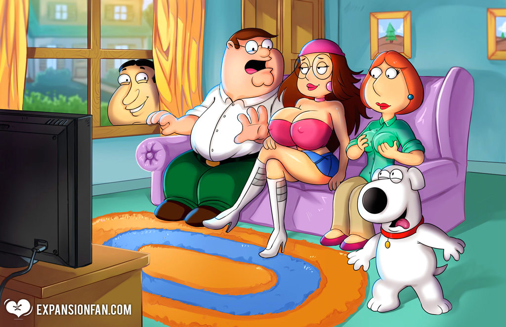 boots brian_griffin expansionfan family_guy glasses glenn_quagmire huge_breasts lois_griffin meg_griffin nipples peter_griffin thighs