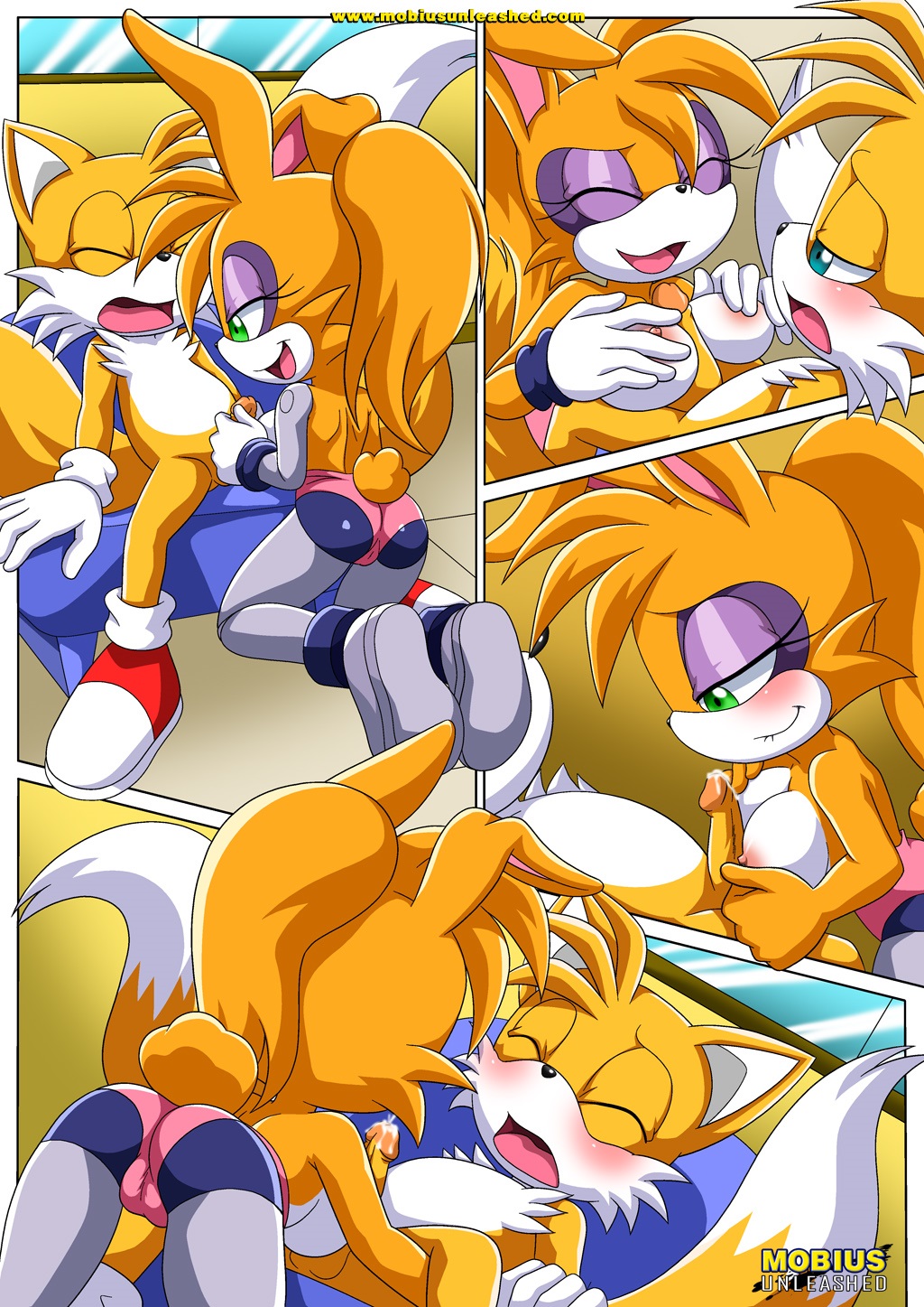 archie_comics bbmbbf bunnie_rabbot happai_birthday miles_"tails"_prower mobius_unleashed palcomix sega sonic_(series) sonic_the_hedgehog_(series)
