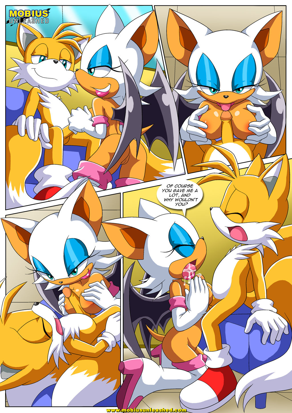 bbmbbf happai_birthday miles_"tails"_prower mobius_unleashed palcomix rouge_the_bat sega sonic_(series) sonic_the_hedgehog_(series)