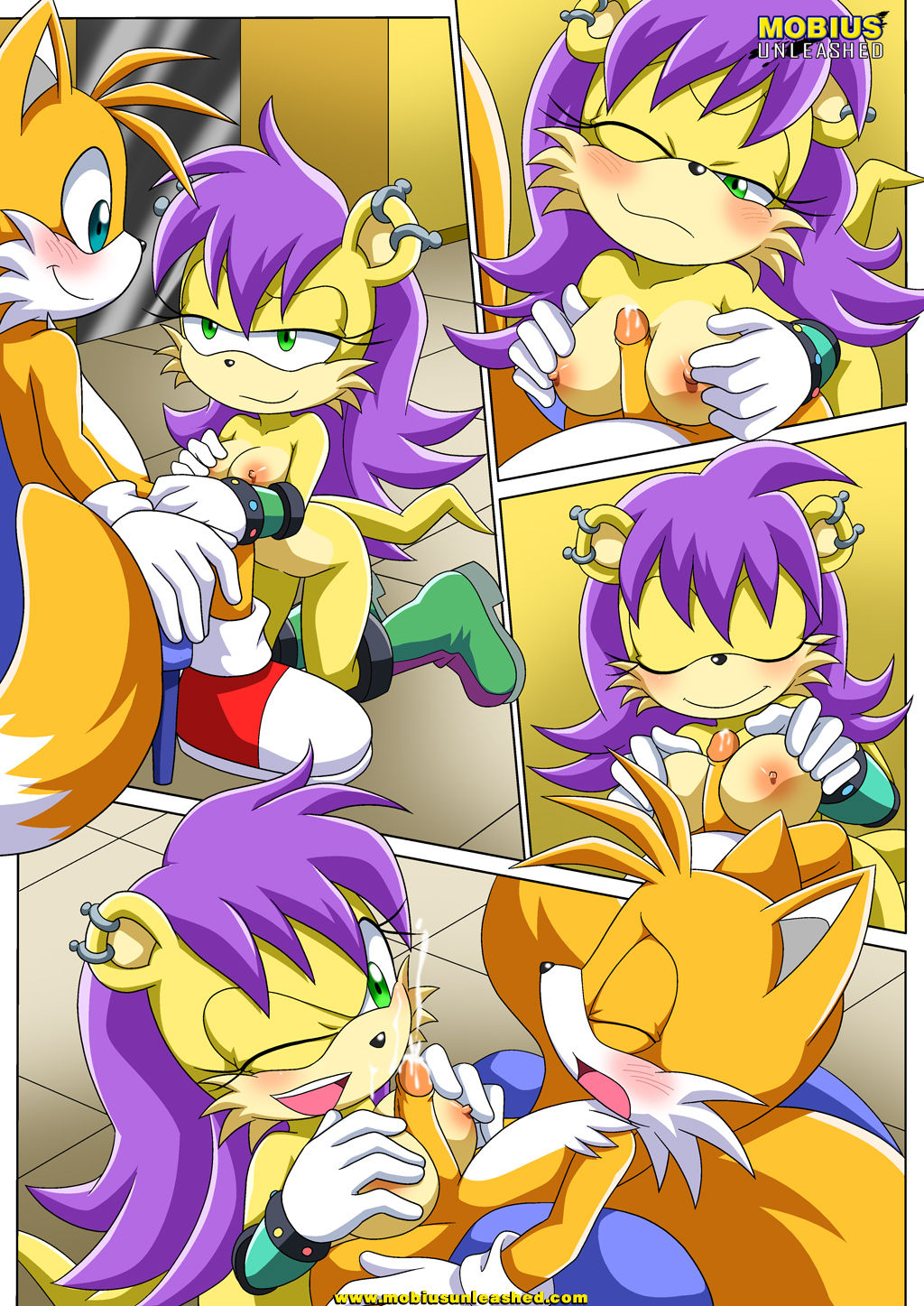 archie_comics bbmbbf happai_birthday miles_"tails"_prower mina_mongoose mobius_unleashed palcomix sega sonic_(series) sonic_the_hedgehog_(series)