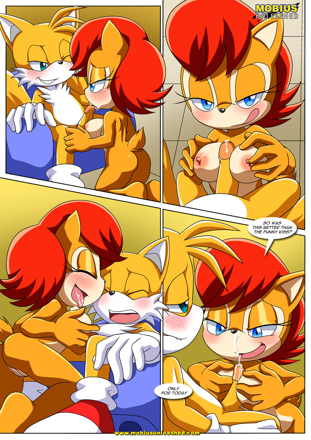archie_comics bbmbbf happai_birthday miles_"tails"_prower mobius_unleashed palcomix sally_acorn sega sonic_(series) sonic_the_hedgehog_(series)