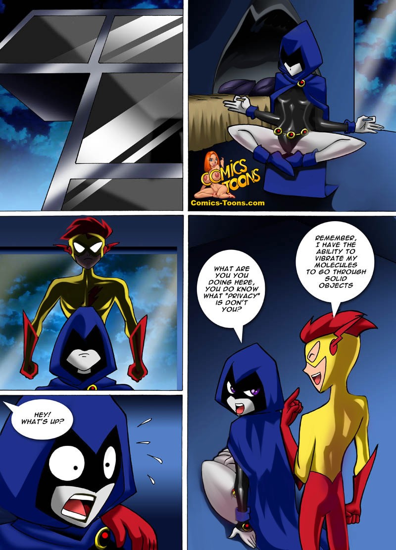 comics-toons dc_comics kid_flash palcomix raven_(dc) teen_titans