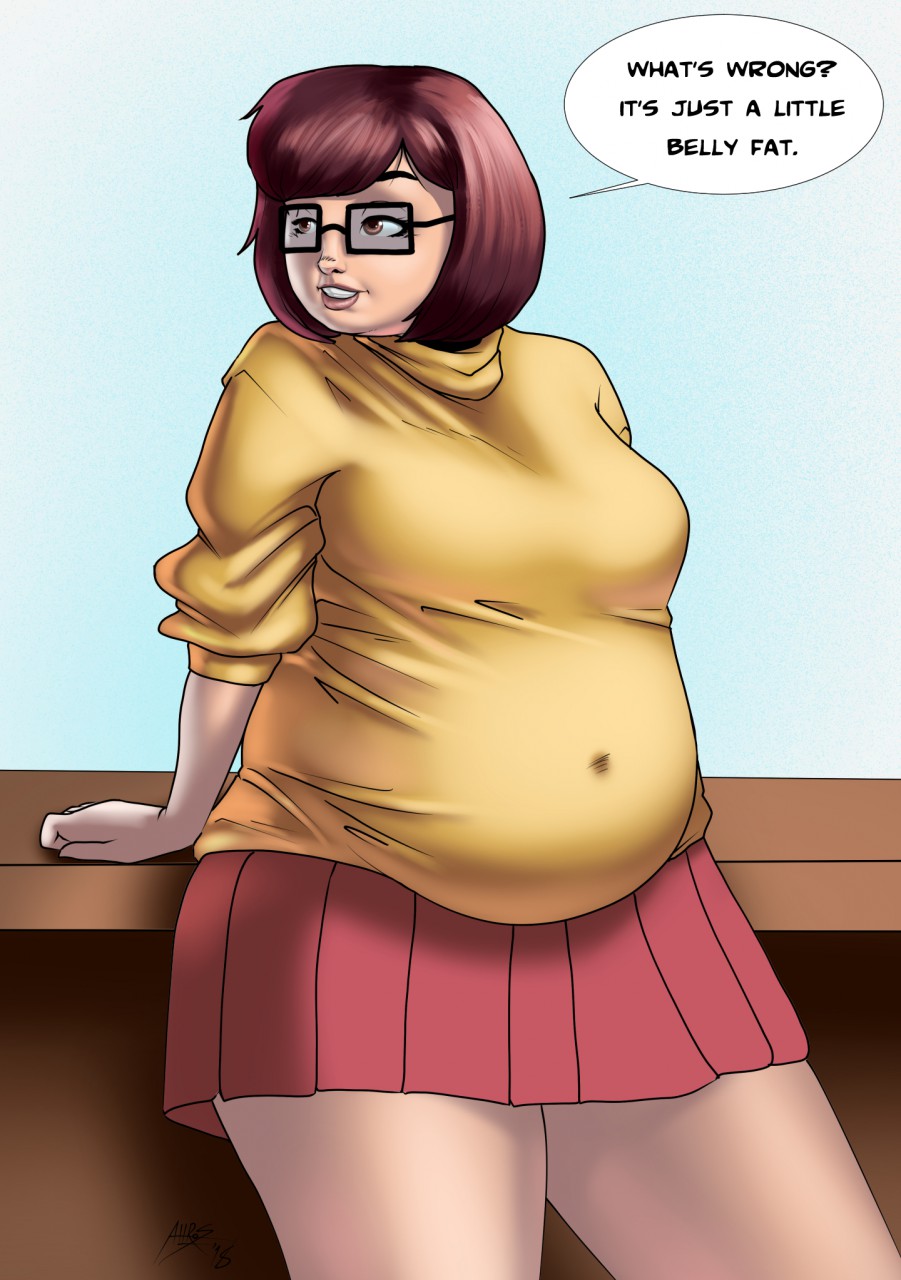 bbw chubby glasses miniskirt plump pregnant scooby-doo sweater thighs velma_dinkley