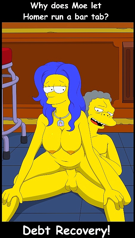 breasts erect_penis legs_apart marge_simpson moe_szyslak nipples nude reverse_cowgirl_position the_simpsons vaginal_sex