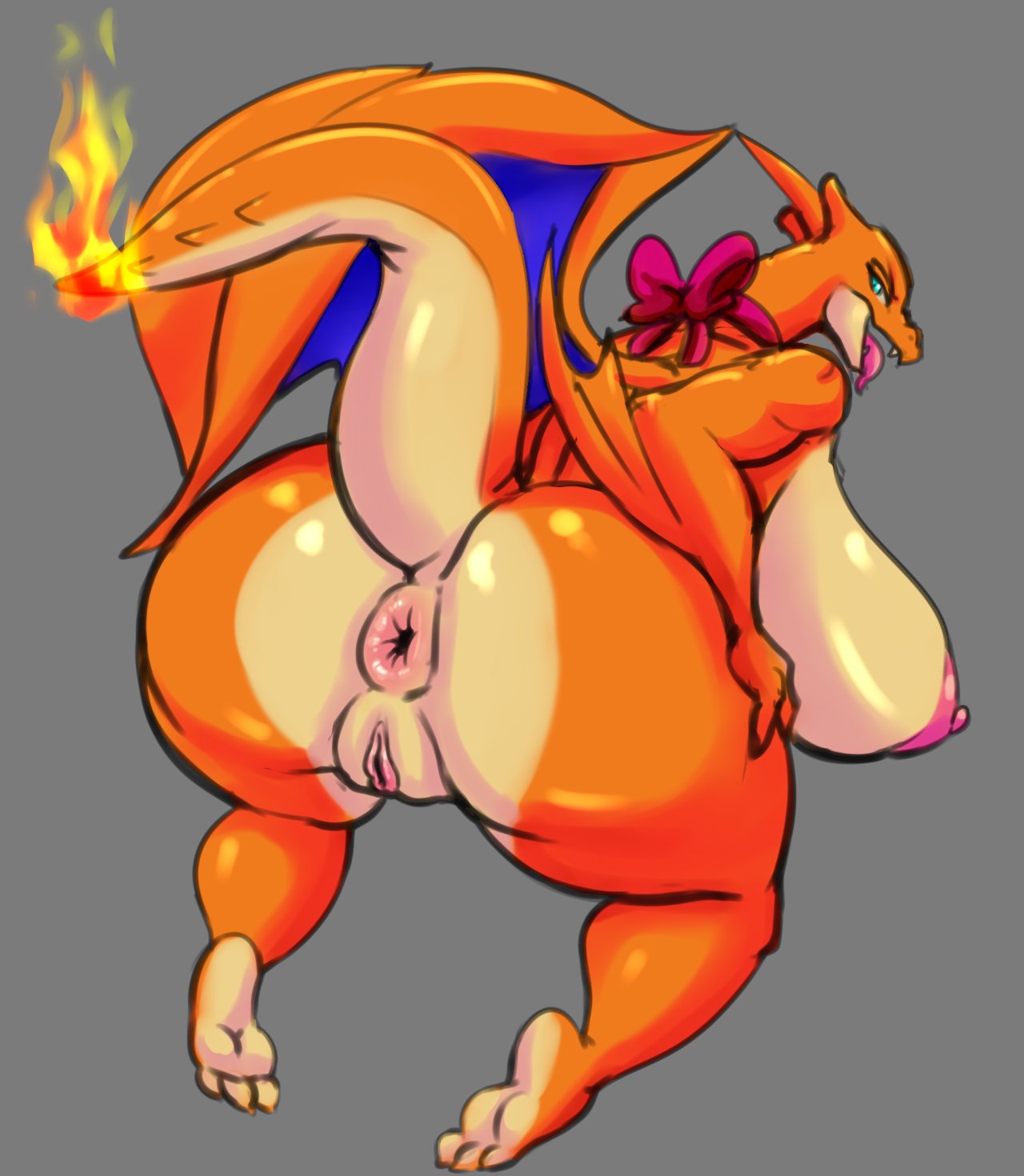 1girl 2018 3_toes anthro anus ass big_ass big_breasts big_butt blue_eyes breasts bubble_ass bubble_butt butt charizard claws dat_ass dragon_wings erect_nipples eyelashes female female_only game_freak huge_ass huge_breasts huge_butt looking_back milf mom mommy mother nintendo nipples orange_scales parent pokemon pussy scalie sideboob tail thecon thick thick_ass thick_thighs toe_claws toes vagina wide_hips wings