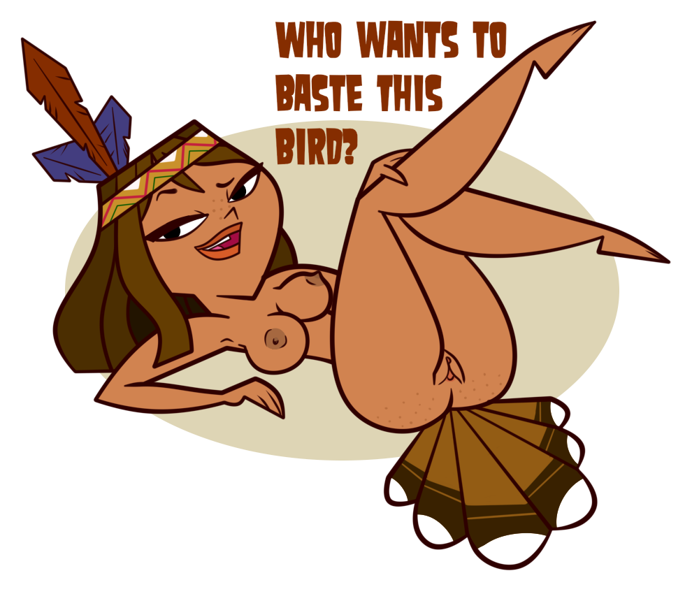 anal_insertion black_eyes breasts brown_hair brown_skin cartoon_network courtney_(tdi) dark-skinned_female freckles hourglass_figure latina petitetiddiez_(artist) short_hair tail_plug thanksgiving thick_ass thick_legs thick_thighs total_drama_island