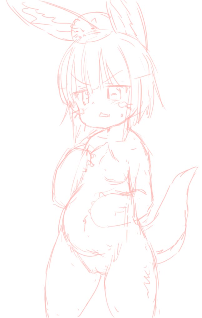 furry made_in_abyss nanachi narehate sketch solo tagme