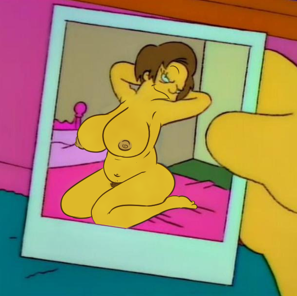 chubby edit edna_krabappel huge_breasts nipples nude pubic_hair the_simpsons thighs