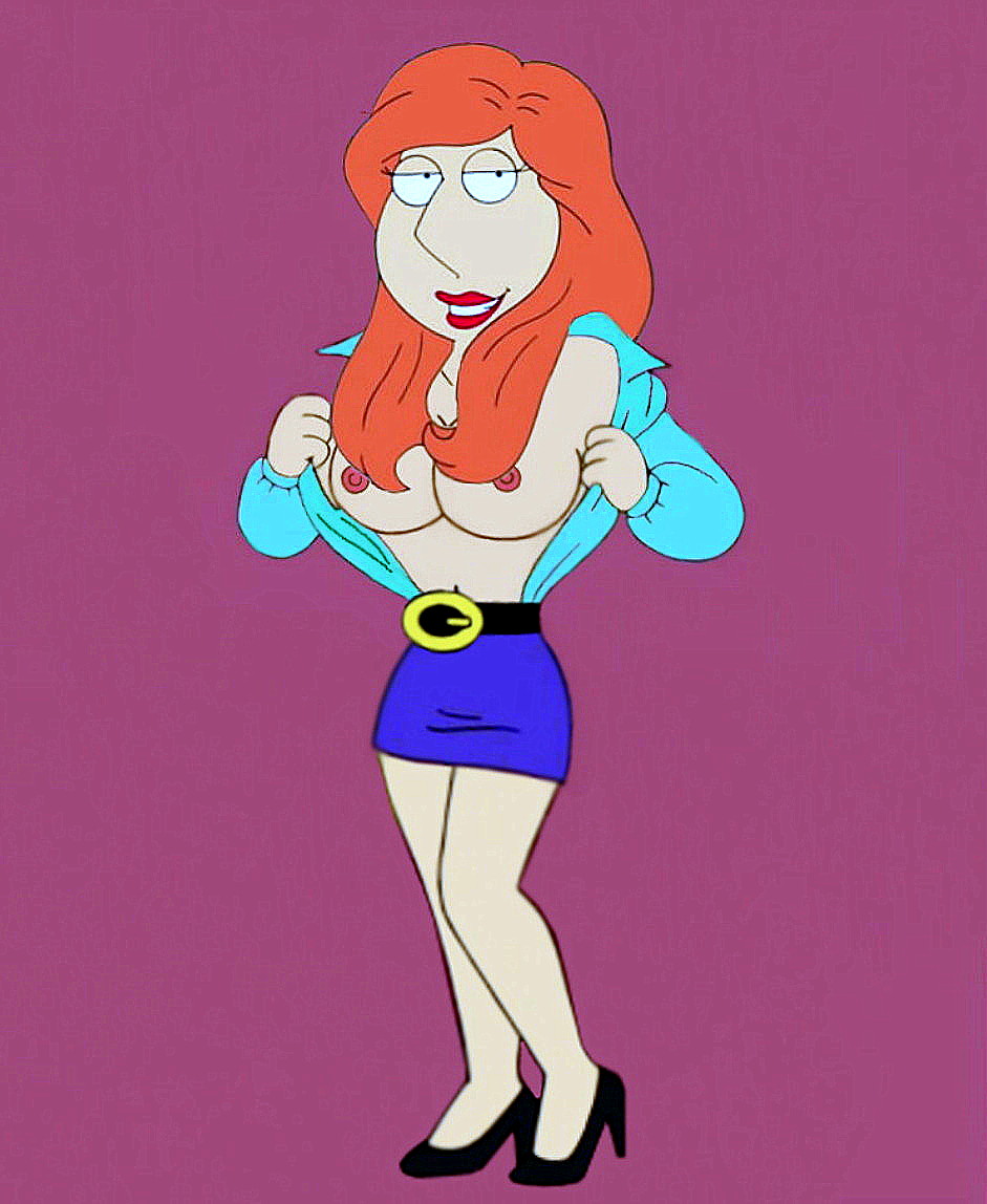 family_guy flashing high_heels huge_breasts lois_griffin miniskirt nipples