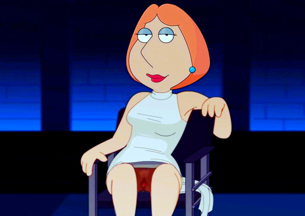 dress family_guy legs_apart lois_griffin shaved_pussy smile