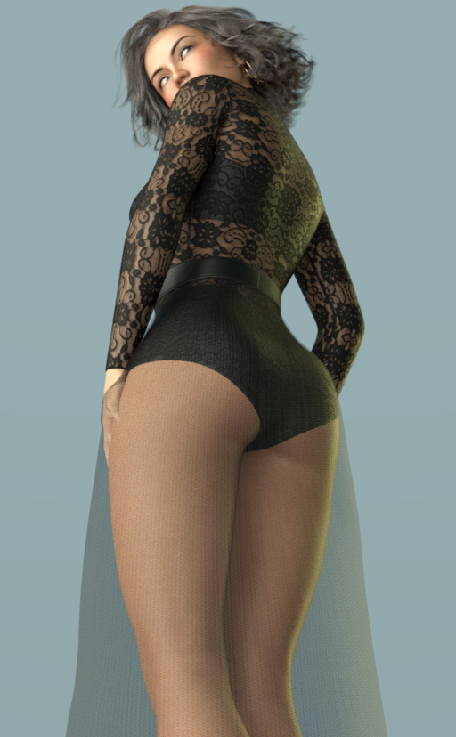 1girl 3d ass_focus clothed dress non-nude original_character prettyshaboldy standing tight_clothing tight_dress