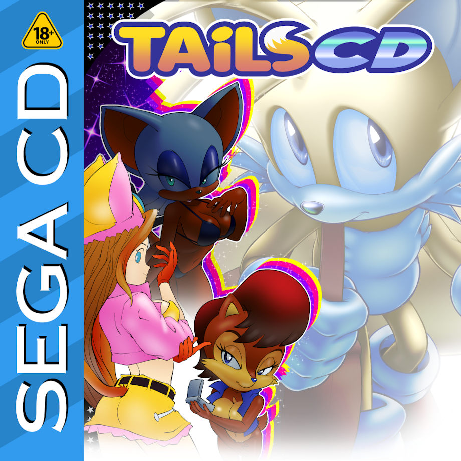 cat_ears cat_girl cat_tail emulation game game_cover miles_"tails"_prower princess_sara_(sonic) rouge_the_bat sally_acorn sega servedasis sonic_the_hedgehog:_the_movie sonic_the_hedgehog_(series) tails_the_fox