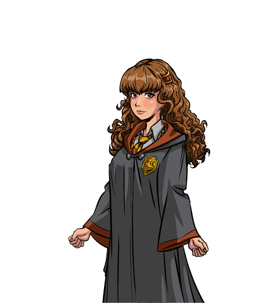 akabur gryffindor_house harry_potter hermione_granger robed schoolgirl transparent_background witch_trainer