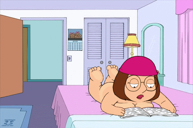 bed family_guy funny gif guido_l meg_griffin neil_goldman nude pussy reading voyeur