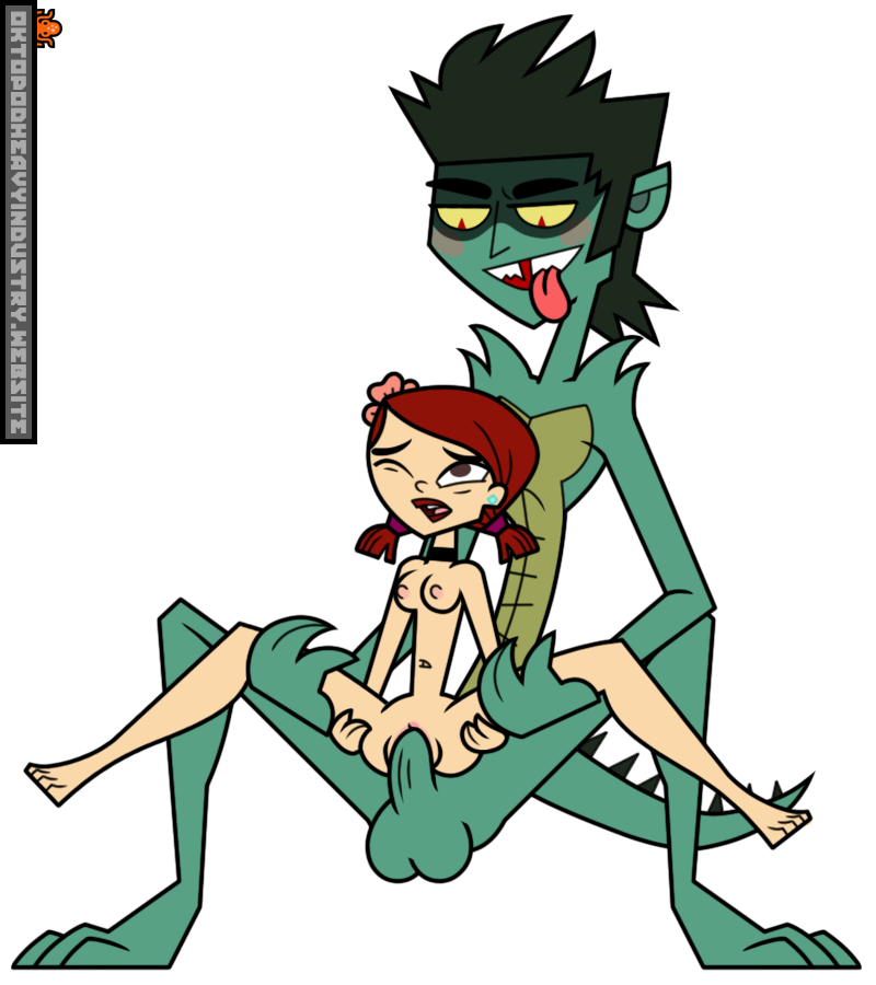 braided_hair breasts cartoon_network hourglass_figure interspecies light-skinned_female mike_(tdi) monster nude nude_female ragnar_oktopod red_hair red_lipstick redhead thick_ass thick_legs thick_thighs total_drama_island vaginal zoey_(tdi)
