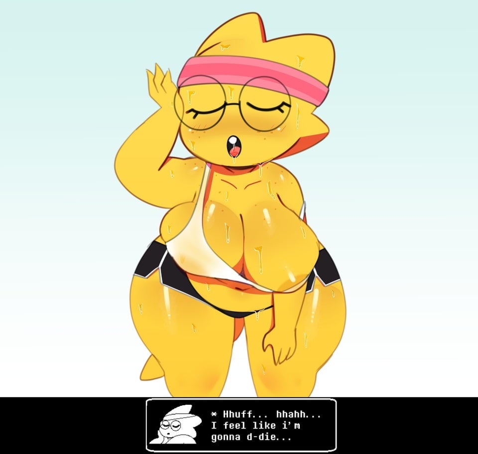 1_girl 1girl alphys alphys_(undertale) anthro anthro_only breasts dialogue english_text female female_anthro female_only furry glasses lizard lizard_girl lizard_tail monster non-mammal_breasts reptile reptile_girl reptile_tail scalie scrubforwork solo solo_anthro solo_female tail text text_box undertale undertale_(series) yellow_body yellow_skin
