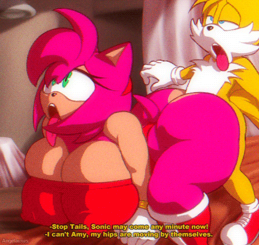 1girl accessory all_fours ambiguous_penetration amy_rose angelauxes anthro anthro_on_anthro anthro_penetrated anthro_penetrating anthro_penetrating_anthro ass big_ass big_breasts black_nose blue_eyes bodily_fluids bouncing_breasts bouncing_butt breasts canid canine chest_tuft cleavage clothed clothed/nude clothed_female_nude_male clothing cum dialogue duo english_text eulipotyphlan eye_roll female_penetrated footwear fox from_behind_position fur furry genital_fluids gif gloves hair handwear headband hedgehog huge_ass huge_breasts huge_thighs infidelity interspecies knee_boots larger_female larger_penetrated lidded_eyes looking_pleasured looking_up loop male male/female male_penetrating male_penetrating_female mammal miles_"tails"_prower nipple_outline nude one-piece_swimsuit open_mouth penetration pink_body pink_fur pink_hair red_clothing red_footwear sex shoes short_playtime size_difference small_dom_big_sub smaller_male sonic_the_hedgehog_(series) swimwear text thick_thighs tongue tongue_out tuft white_body white_clothing white_fur white_gloves yellow_body yellow_fur