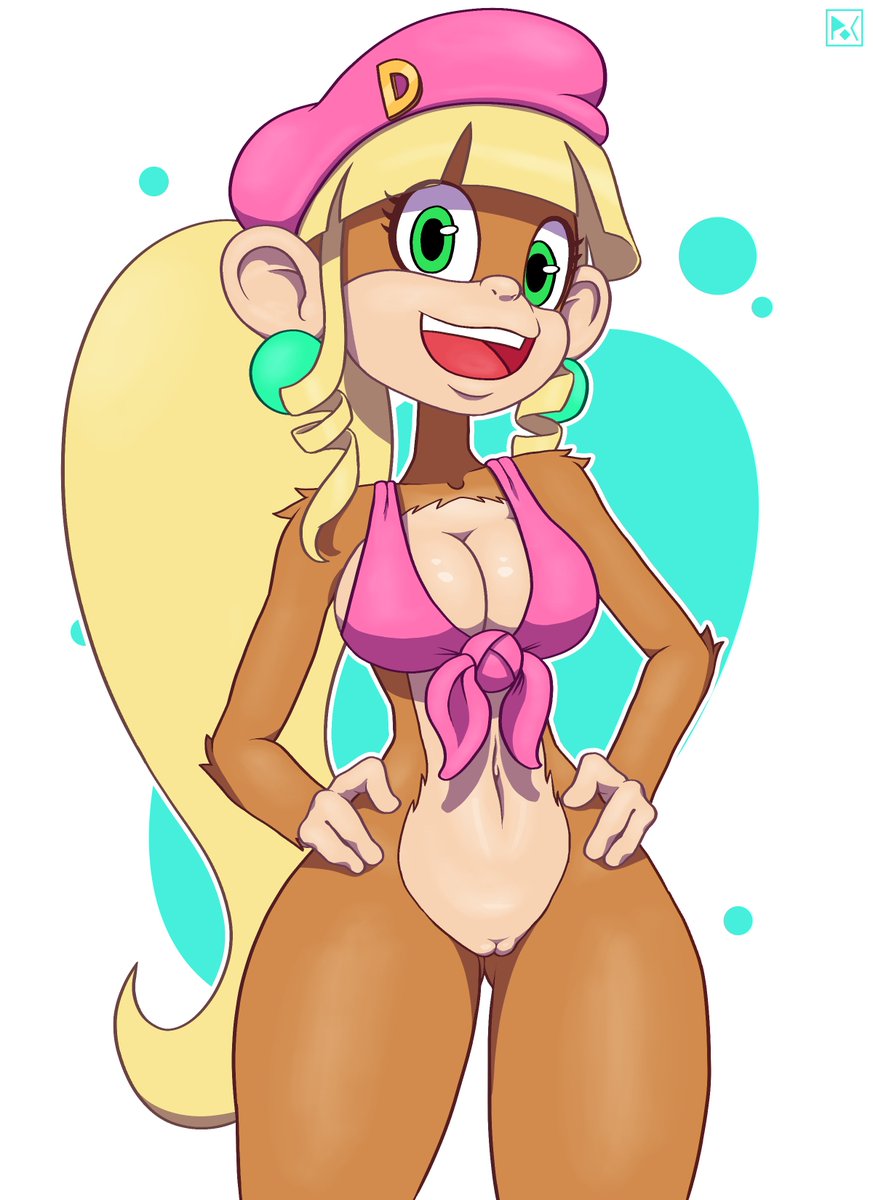 breasts cute dixie_kong donkey_kong_(series) pit_of_chaos sexy thick_thighs thighs