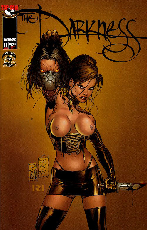 breasts comic_cover d-tron edit image_comics marc_silvestri nipples richard_isanove tagme the_darkness third-party_edit thong top_cow