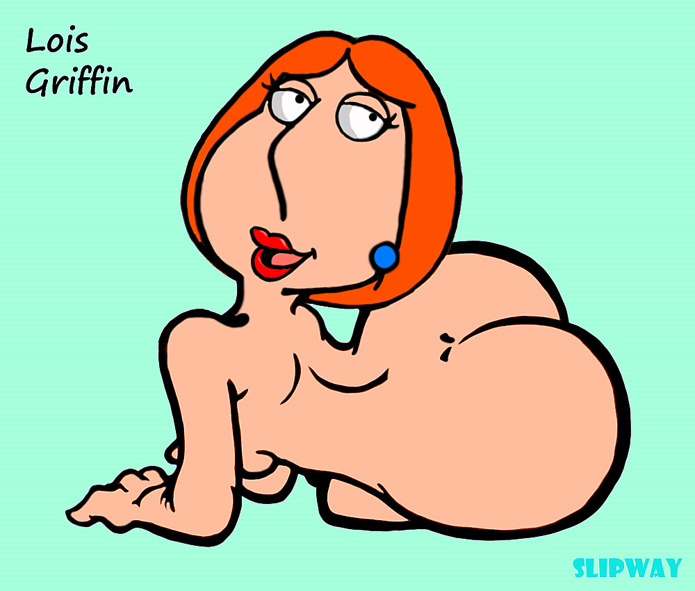 1girl arched_back ass black_eyes family_guy lois_griffin looking_at_viewer nude orange_hair slipway slipway_(artist) solo_focus