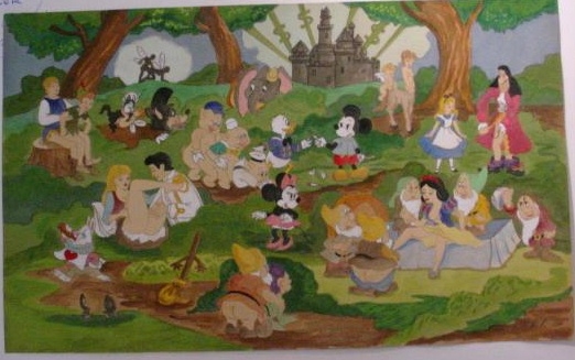 alice alice_in_wonderland captain_hook castle cinderella crossover disney donald_duck dumbo fantasia mickey_mouse minnie_mouse peter_pan peter_pan_(character) prince_charming prince_ferdinand princess_cinderella princess_snow_white snow_white_and_the_seven_dwarfs the_prince_(character) white_rabbit