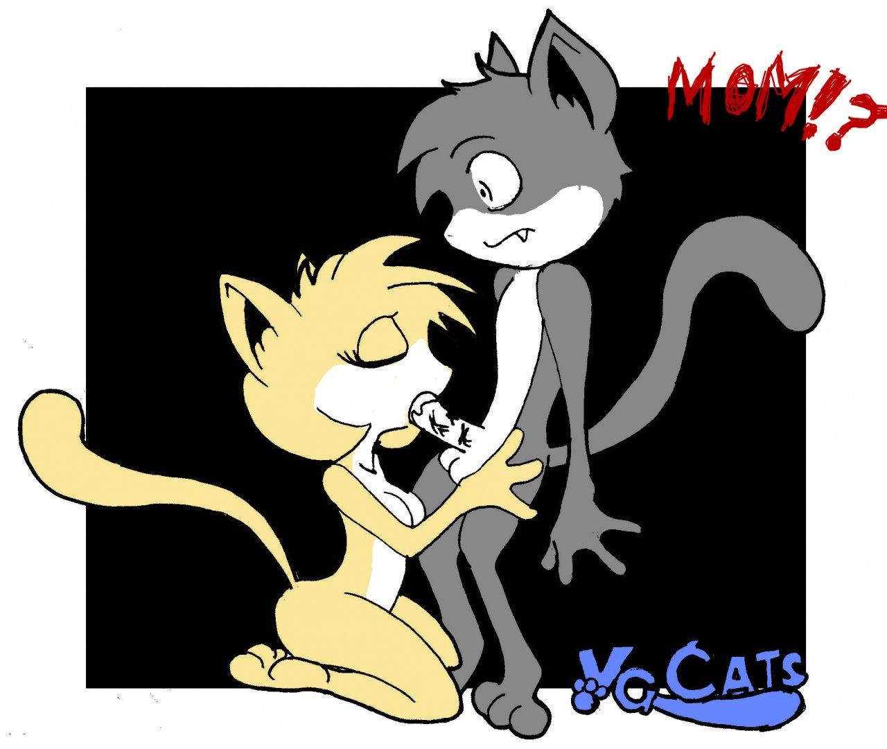 fellatio incest kneeling leo's_mom_(vg_cats) leo_(vg_cats) mother_&amp;_son surprised vg_cats webcomic