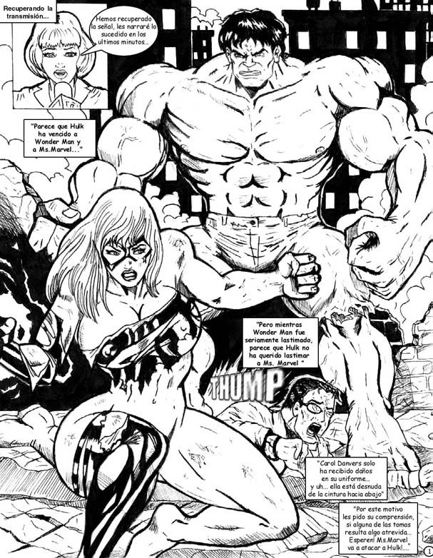 2_boys 2_females 2_girls 2_males 2boys 2girls 4_humans 5_fingers april_o'neil areola areolae avengers barefoot big_breasts breasts bruce_banner carol_danvers cleavage comic crossover dialogue domino_mask elbow_gloves feet gloves hair hulk hulk_(series) human human_only jeans larger_male long_hair marvel marvel_comics mask monochrome ms._marvel multiple_boys multiple_girls muscle muscles muscular muscular_male navel nipples not_furry pants parted_lips ripped_clothes shorts simon_williams size_difference smaller_female sound_effects speech_bubble superhero superheroine teenage_mutant_ninja_turtles teeth text thick_thighs torn_clothes torn_clothing wolverino wonder_man
