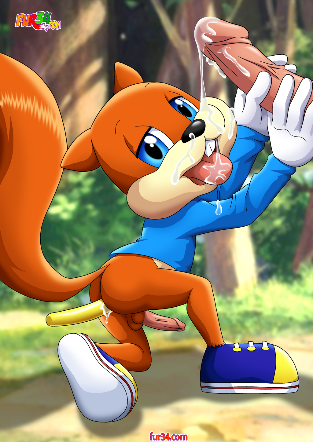 bbmbbf conker conker's_bad_fur_day cum_in_mouth cum_on_face dildo_in_ass fur34 fur34* male/male male_only palcomix yaoi