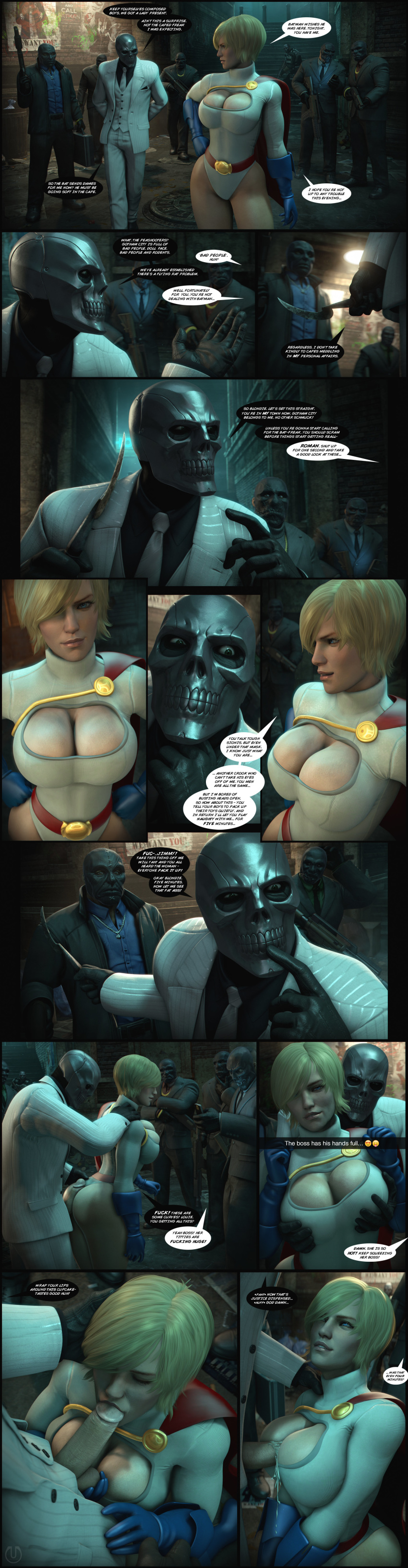 1boy 3d alien alien_girl ass assjob bare_legs bare_thighs batman:_arkham_origins batman_(series) between_ass big_breasts black_mask_(character) blonde blonde_hair blue_eyes blue_gloves boob_window breast_grab breast_squeeze breasts buttjob cape cleavage cleavage_cutout clothed_female clothed_sex comic criminal cum cum_between_breasts cum_on_body cum_on_breasts cum_on_upper_body cumshot dc dc_comics dialogue ejaculation ejaculation_between_breasts english_text erection eyelashes faceless_male fellatio formal gang gloves groping group hand_on_breast hand_on_head high_resolution highleg highleg_leotard holding_breast huge_breasts kara_zor-l karen_starr kneel large_filesize legs leotard lips long_image looking_at_ass looking_at_breasts looking_down looking_up male massive_breasts no_bra oral orgasm outercourse paizuri parted_lips penis penis_on_ass perpendicular_paizuri phone platinum_blonde_hair power_girl recording red_cape roman_sionis semen sex sfm short_hair skin_tight smile smirk source_filmmaker speech_bubble staring staring_at_breasts straight suit superheroine superman_(series) tall_image teeth text thighs urbanator very_high_resolution white_suit