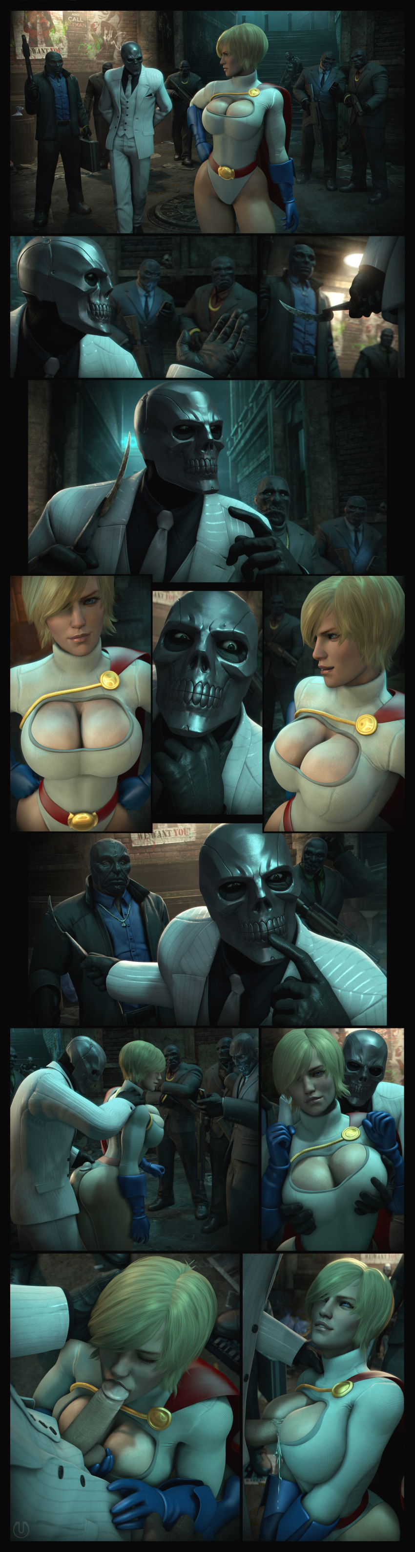 1boy 1girl 3d alien alien_girl ass assjob bare_legs bare_thighs batman:_arkham_origins batman_(series) big_breasts black_mask_(character) blonde_hair blue_eyes blue_gloves boob_window breast_grab breast_squeeze breasts buttjob cape cleavage cleavage_cutout clothed_female clothed_sex comic criminal cum cum_between_breasts cum_on_body cum_on_breasts cum_on_upper_body cumshot dc dc_comics ejaculation ejaculation_between_breasts english_text erection eyelashes fellatio formal gang gloves groping group hand_on_breast hand_on_head high_resolution highleg highleg_leotard holding_breast huge_breasts kara_zor-l karen_starr kneel large_filesize legs leotard lips long_image looking_at_ass looking_at_breasts looking_down looking_up male massive_breasts no_bra oral orgasm outercourse paizuri parted_lips penis penis_on_ass perpendicular_paizuri phone platinum_blonde_hair power_girl recording red_cape roman_sionis semen sex sfm short_hair skin_tight smile smirk source_filmmaker speech_bubble staring staring_at_breasts straight suit superheroine superman_(series) tall_image teeth text thighs urbanator very_high_resolution white_suit