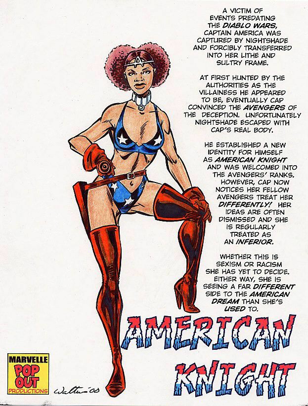 american_flag_bikini american_knight dark-skinned_female genderswap marvel rule_63 tebra text