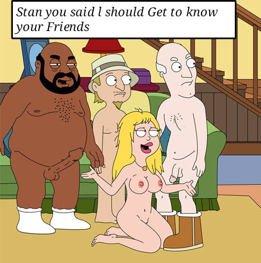 american_dad avery_bullock big_breasts brian_lewis cheating cheating_wife francine_smith interracial jeff_fischer kneeling kneeling_female large_penis nude small_penis