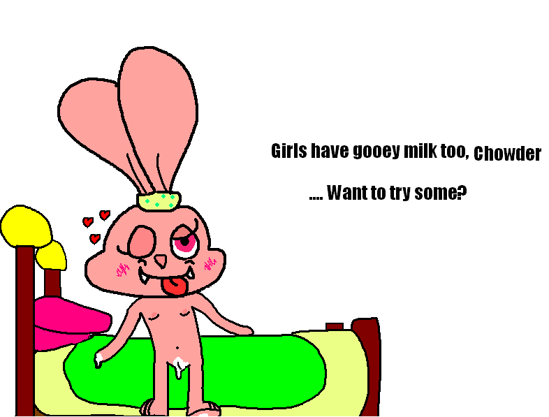 cartoon_network chowder_(series) looking_at_viewer panini pussy wet_pussy winking_at_viewer