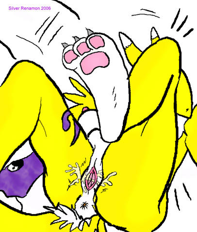 1_anthro 1_female 1_female_anthro 1_girl 2006 3_toes anthro anthro_canine anthro_fox anthro_vixen arm_warmers artist_name breast canine detached_sleeves digimon female female_anthro female_anthro_fox female_renamon foot_pads fox fur furry labia legs_up lying motion_lines nipple nude pussy renamon silver_renamon solo spread_pussy tail toei_animation vagina vixen white_fur yellow_fur yin_yang