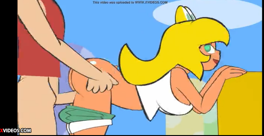 1-up 1_up 1boy 1girl ass bent_over blonde_hair from_behind koopa koopa_troopa koopa_troopa_girl minus8 nintendo open_mouth pants_pull score sex shorts vaginal vaginal_sex watermark xvideos