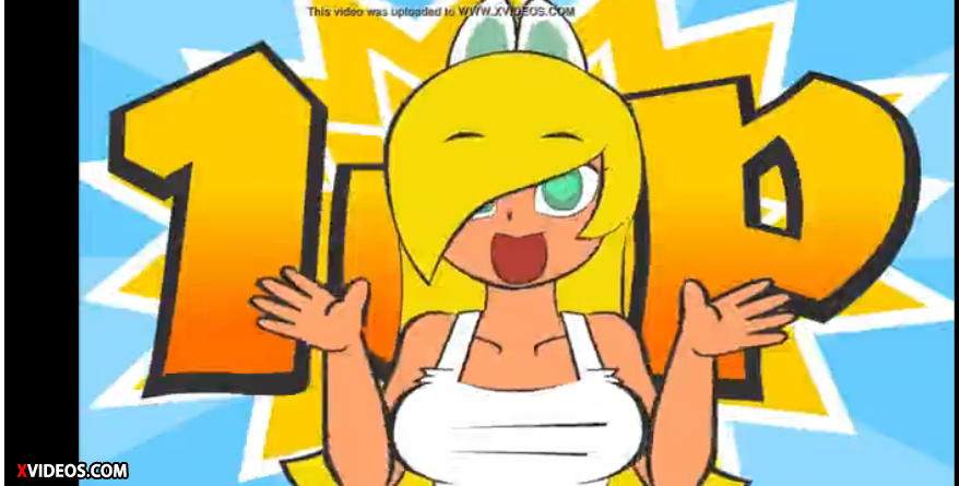 1-up 1_up 1girl blonde_hair collarbone eyebrows koopa koopa_troopa koopa_troopa_girl minus8 nintendo open_mouth score watermark white_clothes xvideos