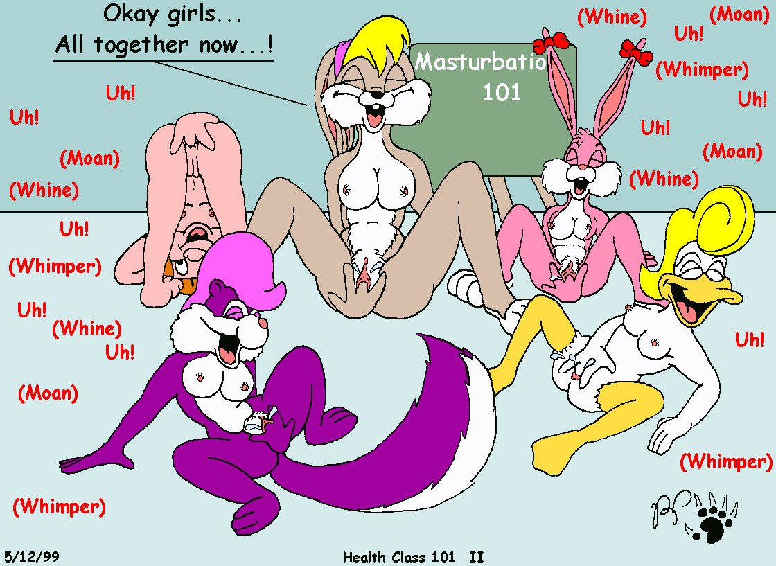 anus ass babs_bunny breasts elmyra_duff erect_nipples fifi_la_fume fingering hairless_pussy kthanid kthanid_(artist) lola_bunny looney_tunes masturbation nipples nude pussy pussy_juice shirley_the_loon small_breasts space_jam spread_legs tiny_toon_adventures top-down_bottom-up