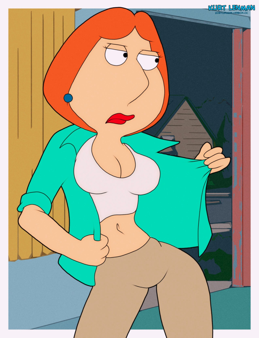big_breasts crop_top family_guy lois_griffin pants thighs