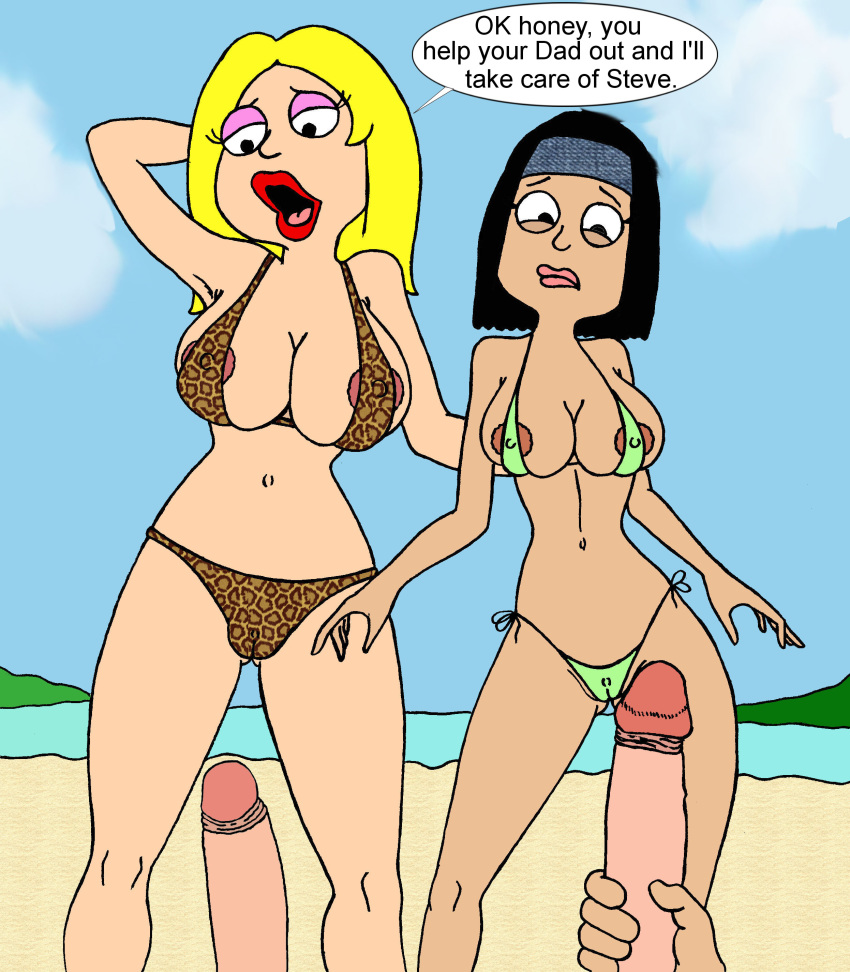 american_dad bikini father_&amp;_daughter francine_smith hayley_smith incest mother_&amp;_son sbb