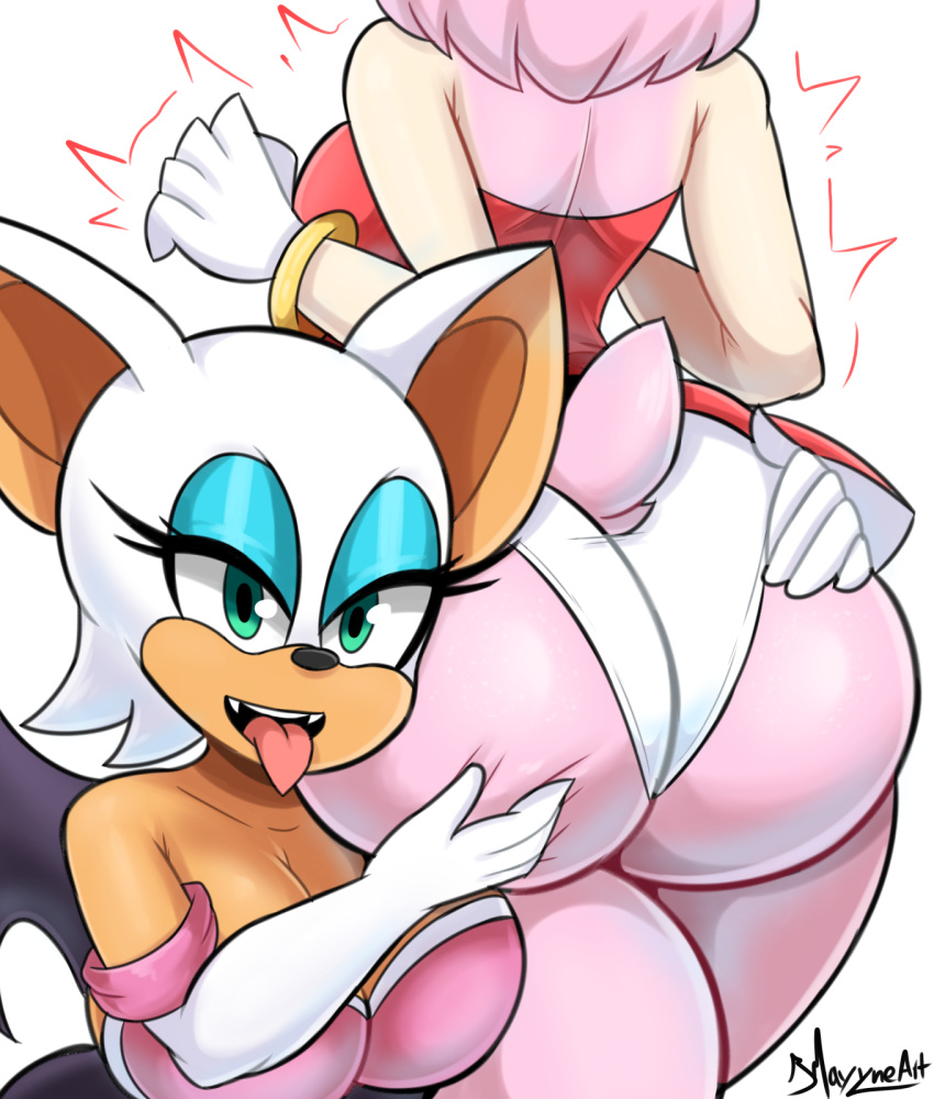 2_girls amy_rose ass ass_grab bmayyneart bubble_butt huge_ass nipples rouge_the_bat sega sexy sexy_body sonic_the_hedgehog_(series) tagme tongue_out wedgie wide_hips