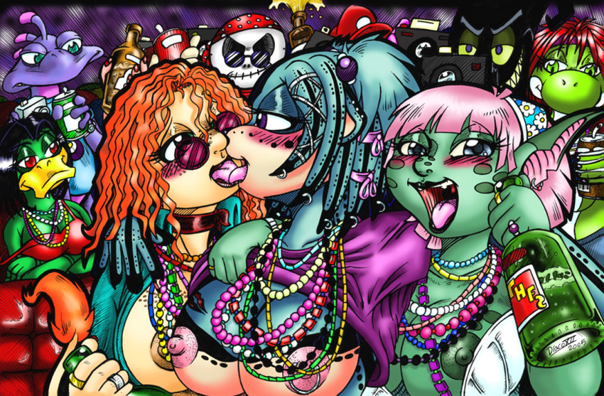 alcohol beads character_request copyright_request crossover drxii mardi_gras monsters_inc party tagme