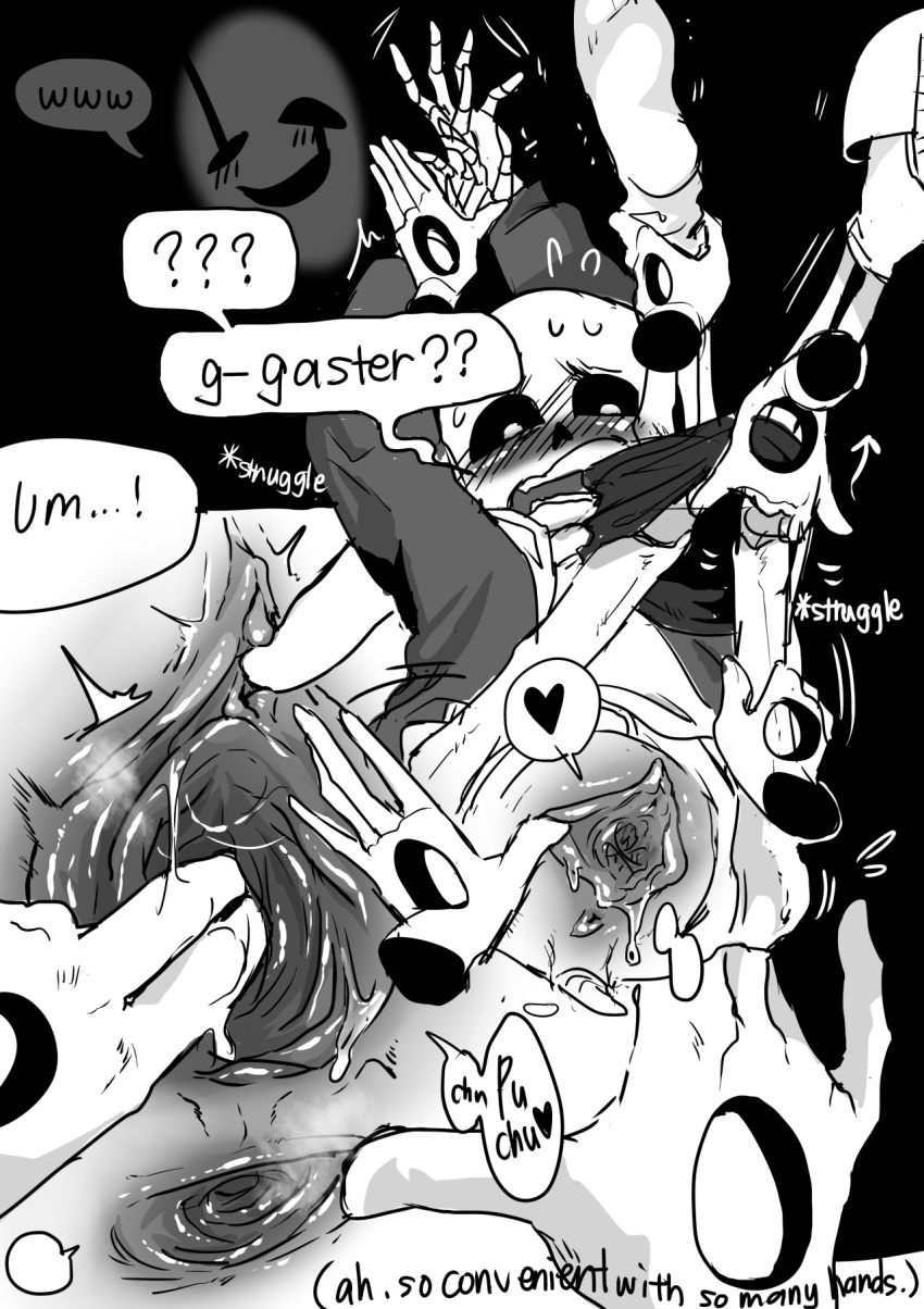 1boy 1cuntboy 2010s 2017 2d 2d_(artwork) ??? animated_skeleton anus black_and_white bottom_sans clitoris comic comic_page cuntboy ectopussy fingers_in_pussy gaster gaster_(undertale) male male/cuntboy monochrome monster multiple_hands nczhhdyb pants_pulled_down pants_pulling pussy pussy_juice sans sans_(undertale) sanster seme_gaster sequence sequential skeleton solo_focus spoken_heart spoken_question_mark spread_anus spread_pussy top_gaster uke_sans uncensored undead undertale undertale_(series) urethra video_games wet_pussy yaoi