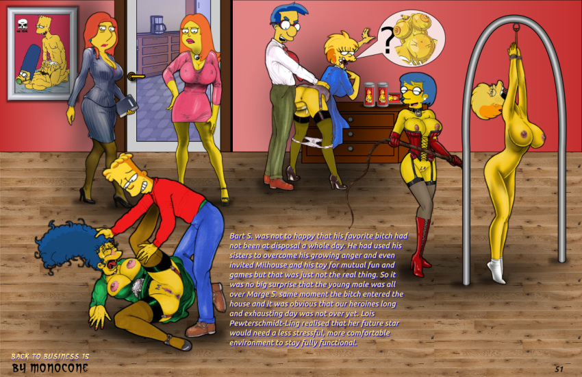 1girl aged_up american_dad bart_simpson clothing family_guy francine_smith high_heels huge_breasts human incest lisa_simpson lois_griffin luann_van_houten maggie_simpson mammal marge_simpson milhouse_van_houten monocone shaved_pussy stockings the_simpsons