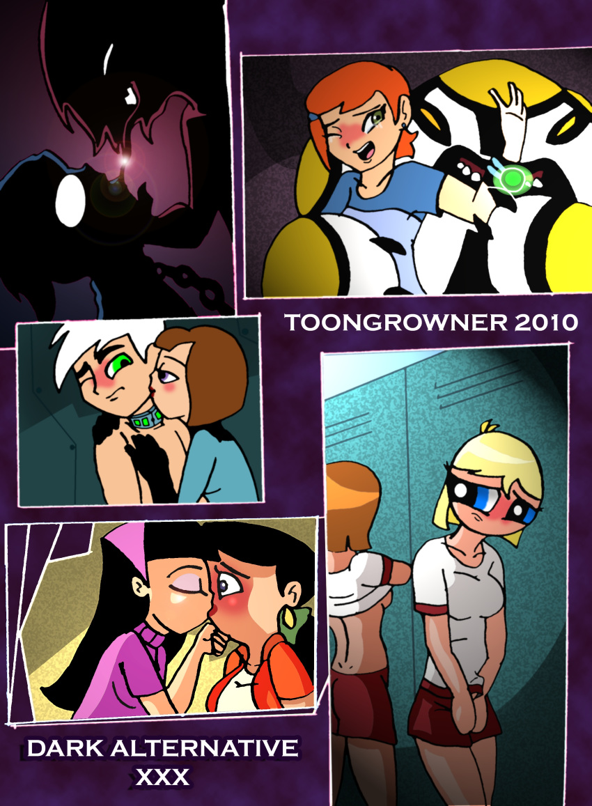 ben_10 blonde_hair blue_eyes bubbles_(ppg) cannonbolt cartoon_network comic crossover danny_fenton danny_phantom dib gwen_tennyson invader_zim madeline_fenton multiple_girls phineas_and_ferb powerpuff_girls the_fairly_oddparents toongrowner trixie_tang twintails vivian_garcia-shapiro