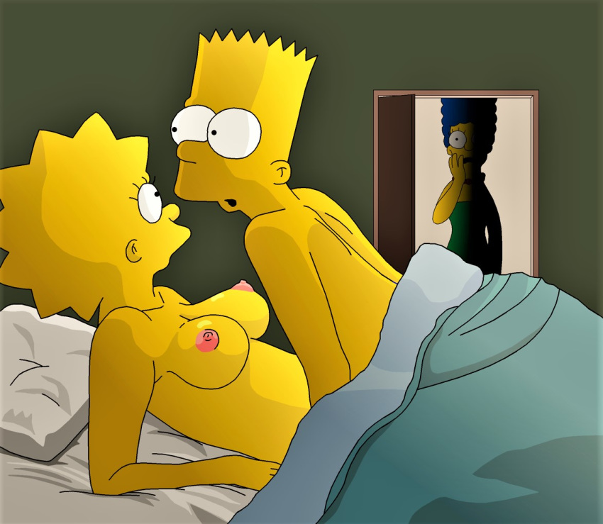 bart_simpson breasts brother_and_sister erect_nipples incest lisa_simpson marge_simpson missionary nude the_simpsons