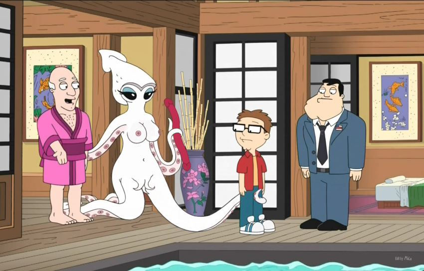 american_dad avery_bullock big_breasts femdom imminent_sex monster_girl squid stan_smith steve_smith