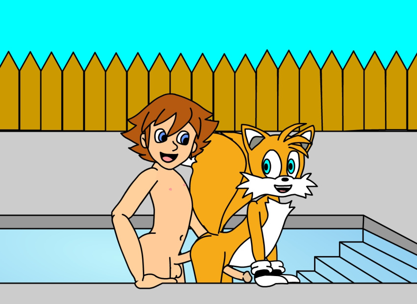 anal ass chris_thorndyke doggystyle erect_nipples erection from_behind miles_"tails"_prower multiple_tails nipples nude penis sonic_(series) sonic_team sonic_x tail yaoi