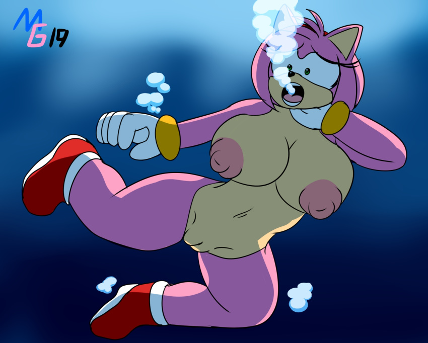 1girl air_bubbles amy_rose anthro boots breasts bubbles drowning female fetish furry gloves hedgehog huge_breasts megagogoman navel nipples nude ocean puffy_nipples pussy scubagundam sea sega skinny_dipping sonic_(series) sonic_the_hedgehog_(series) swimming tagme underwater water