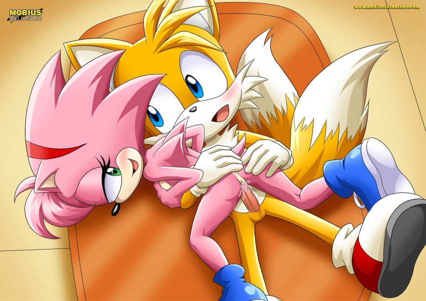 amy_rose amy_rose_(classic) bbmbbf miles_"tails"_prower mobius_unleashed palcomix sega sonic_(series) sonic_the_hedgehog_(series)