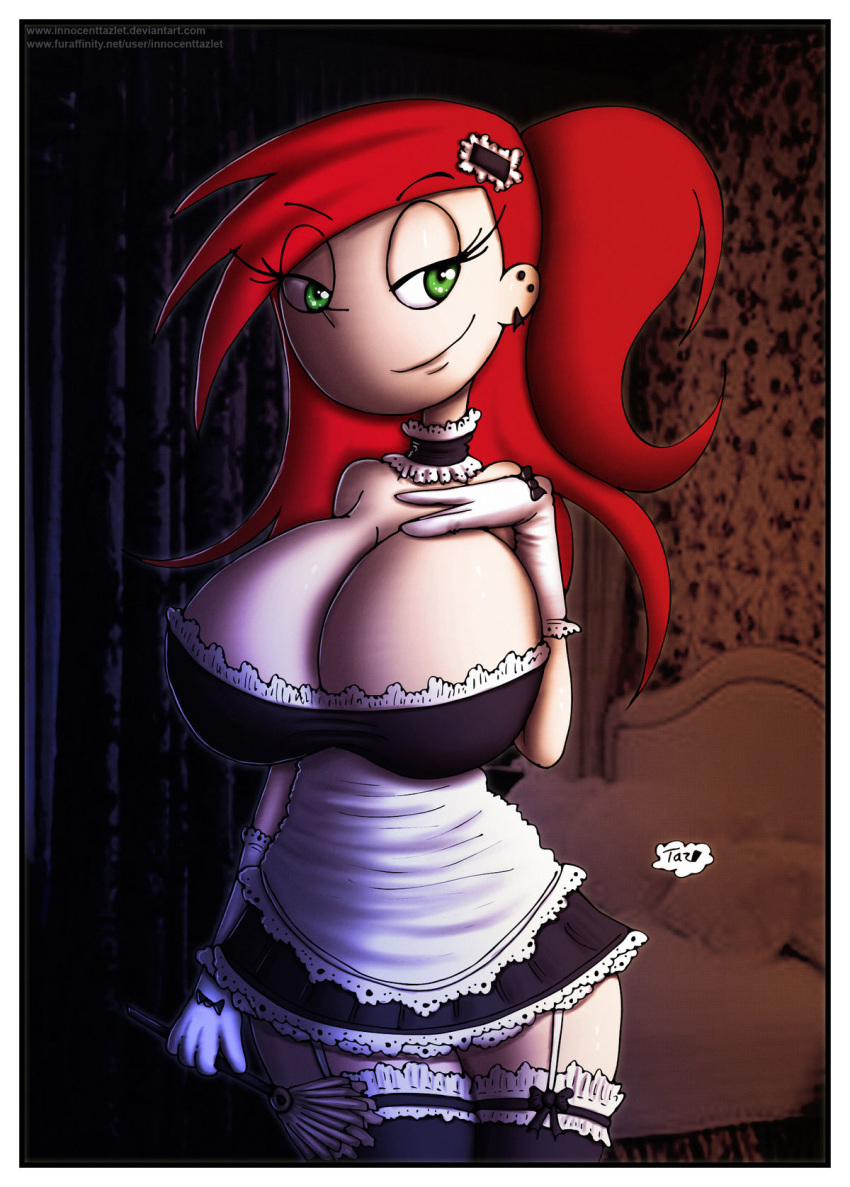 foster's_home_for_imaginary_friends frankie_foster green_eyes innocenttazlet maid maid_uniform ponytail red_hair